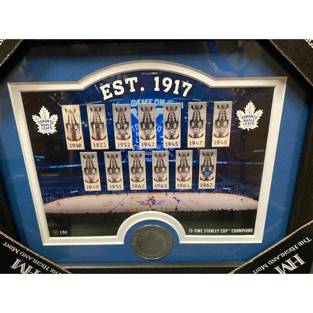 TORONTO MAPLE LEAFS MINT COIN FRAMED STADIUM PHOTO & COIN by HIGHLAND MINT – NEW